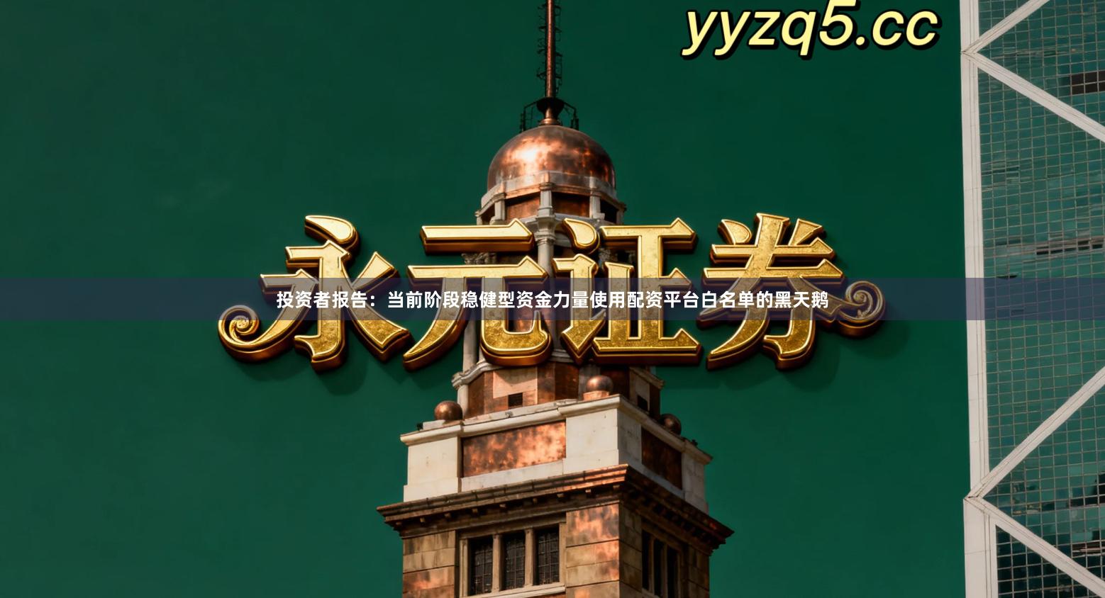 投资者报告:当前阶段稳健型资金力量使用配资平台白名单的黑天鹅